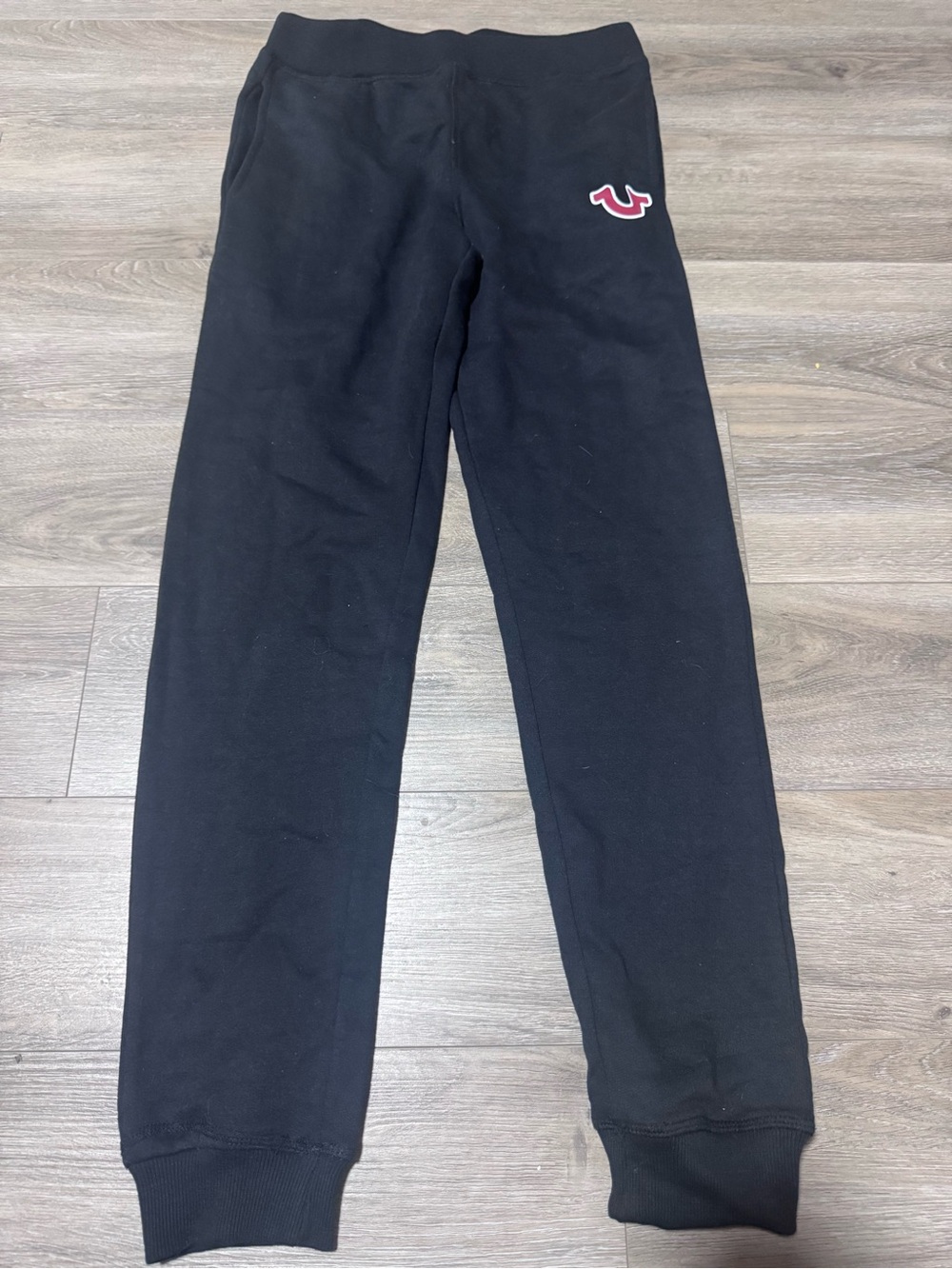 True Religion Black Logo Sweatpants Joggers Size L